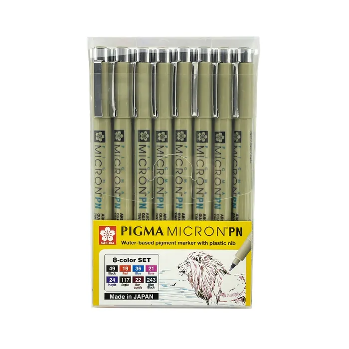 Sakura Pigma Micron Nib Colour Set of 8