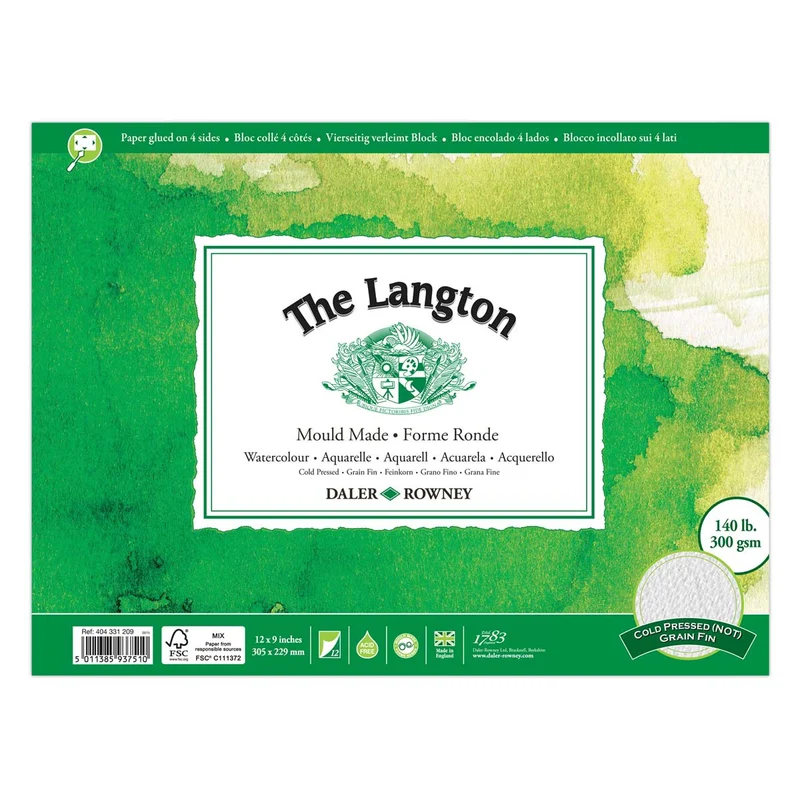 Daler Rowney - Watercolour Block - The Langton CP 300gsm 12x9"