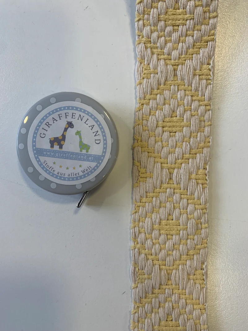 Gurtband 38mm Creme gelb