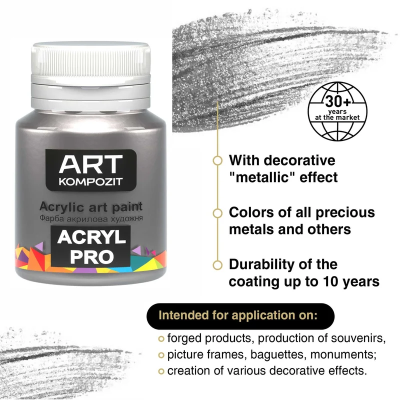 Kompozit ACRYL PRO Metallic Acrylic Paint Set, 9 x 20 ml
