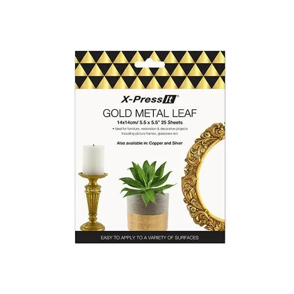 X-PressIt Metal Leaf (Gold, Silver, Copper) 25 sheets