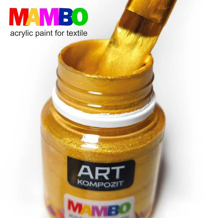 Kompozit MAMBO Metallic Fabric and Leather Paint Set, 9x20 ml