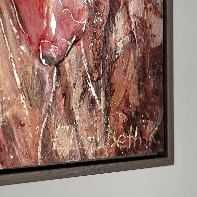 Blumen acrylbilder auf leinwand "Mohnblumen"