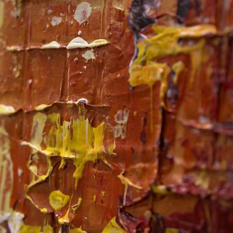 Abstrakte bilder auf leinwand mit Rahmen 150x50cm "Morgen’s in Megapolis"