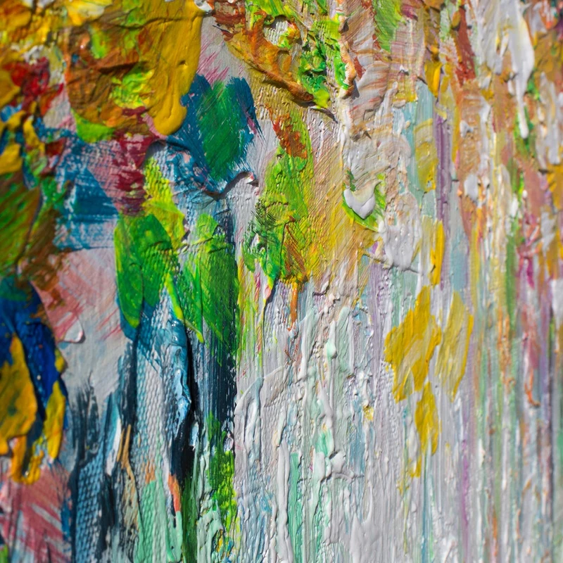 Moderne kunst bilder landschaft "Herbstlicher Anlegeplatz"