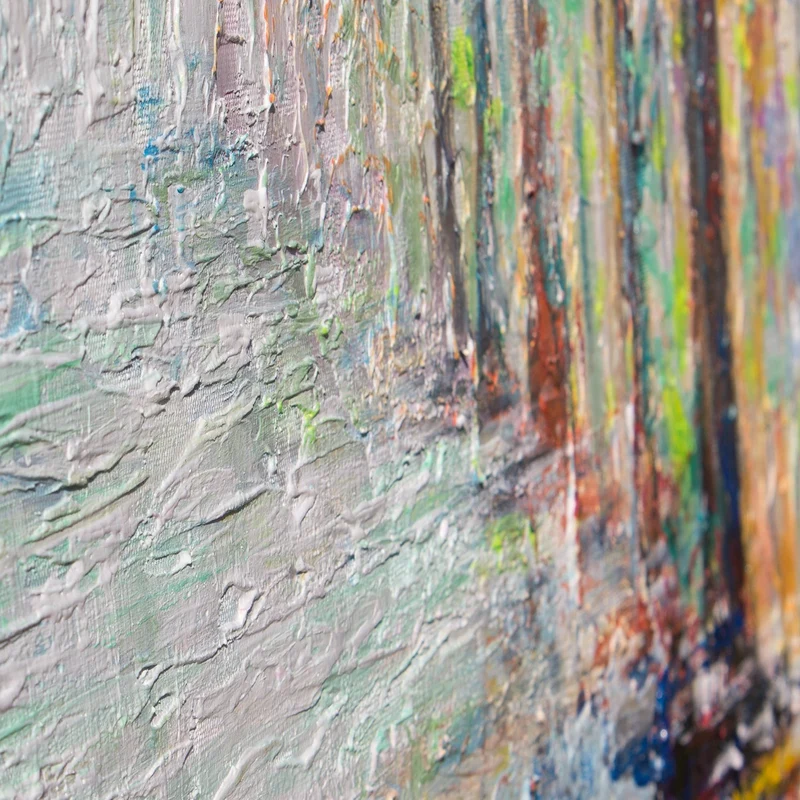 Moderne kunst bilder landschaft "Herbstlicher Anlegeplatz"