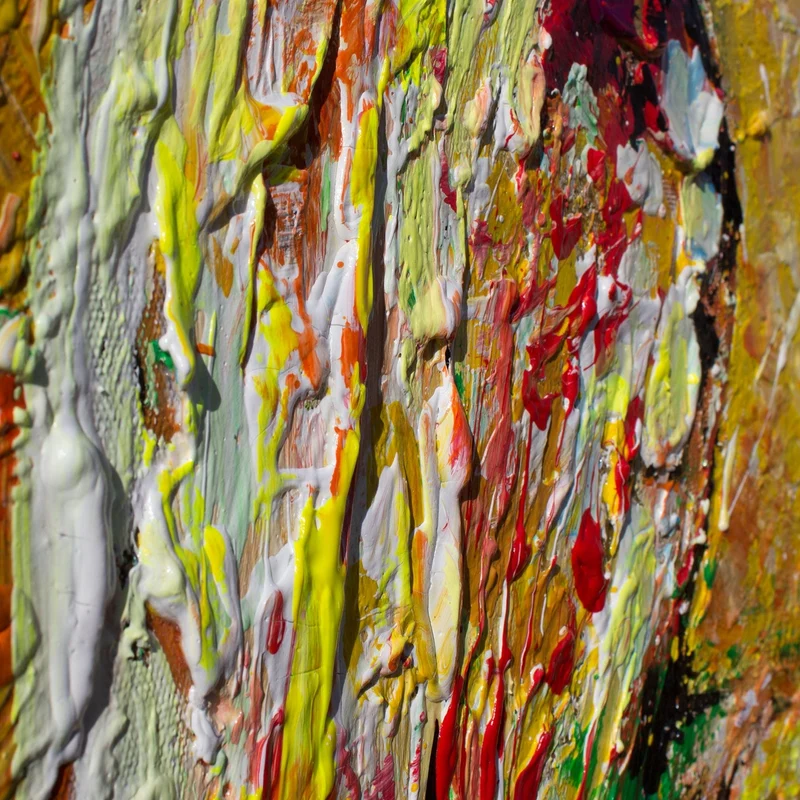 Acrylbild modern handgemalte "Papagei in der Sonne"