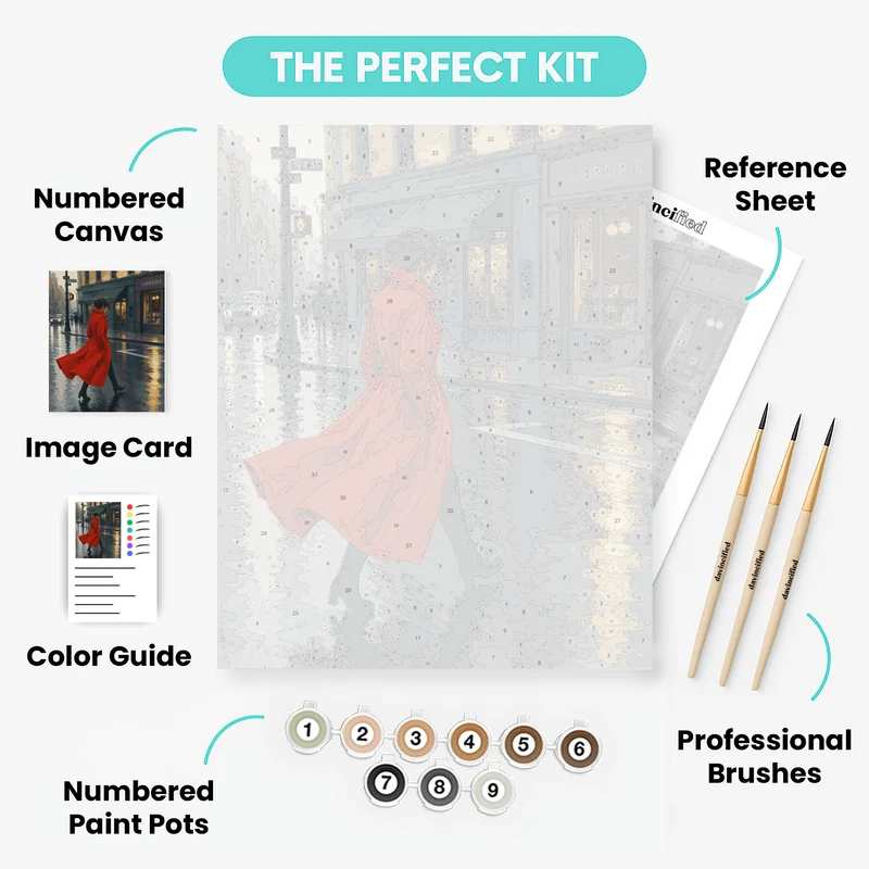 Scarlet Coat Crossing - Paint by Numbers Kit