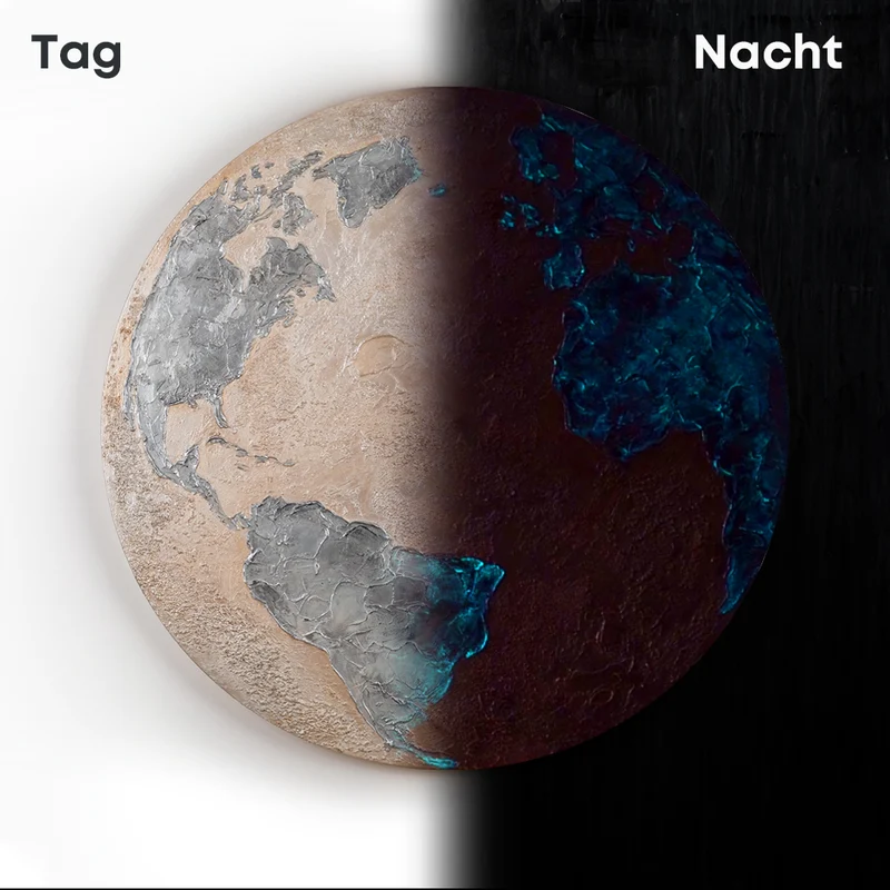 Mond Kunst "Silberner Planet"