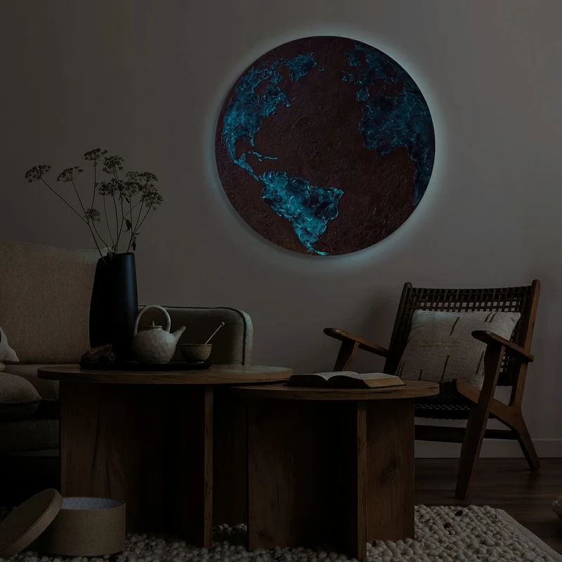Mond Kunst "Silberner Planet"