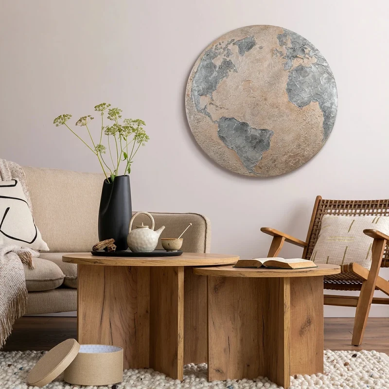 Mond Kunst "Silberner Planet"