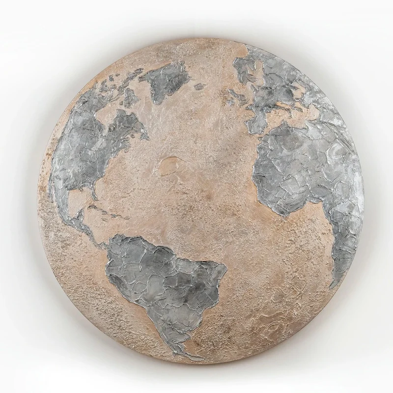 Mond Kunst "Silberner Planet"