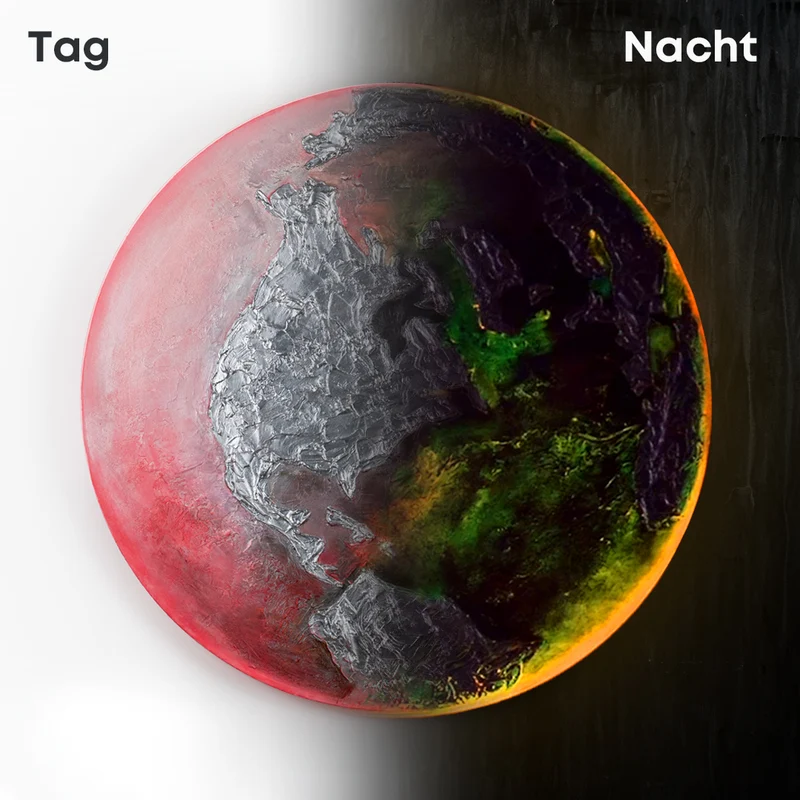 Nachtleuchtende Gemälde "Erde"