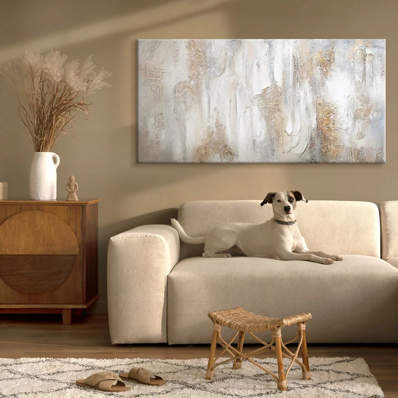 Handgemalte bilder acryl abstrakt mit blattgold "Philosophie"