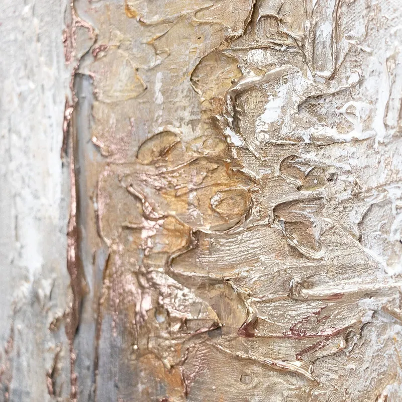 Handgemalte bilder acryl abstrakt mit blattgold "Philosophie"