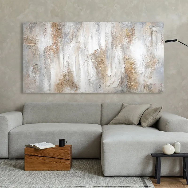 Handgemalte bilder acryl abstrakt mit blattgold "Philosophie"