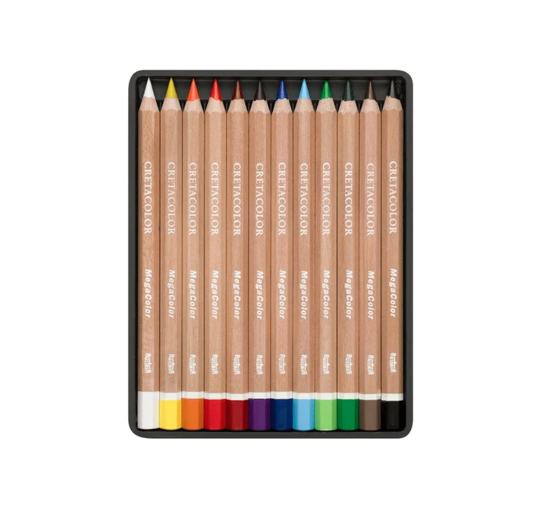 Mega Coloured Pencil Tin x12