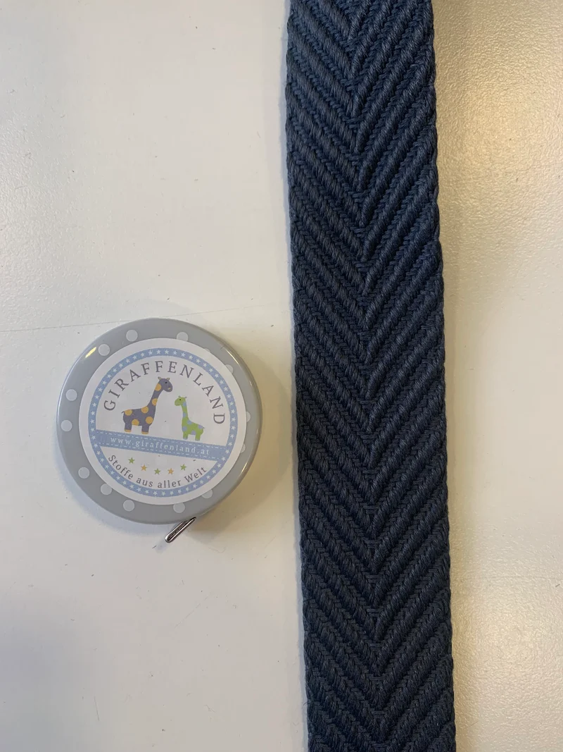 Gurtband 40mm grau Zacken
