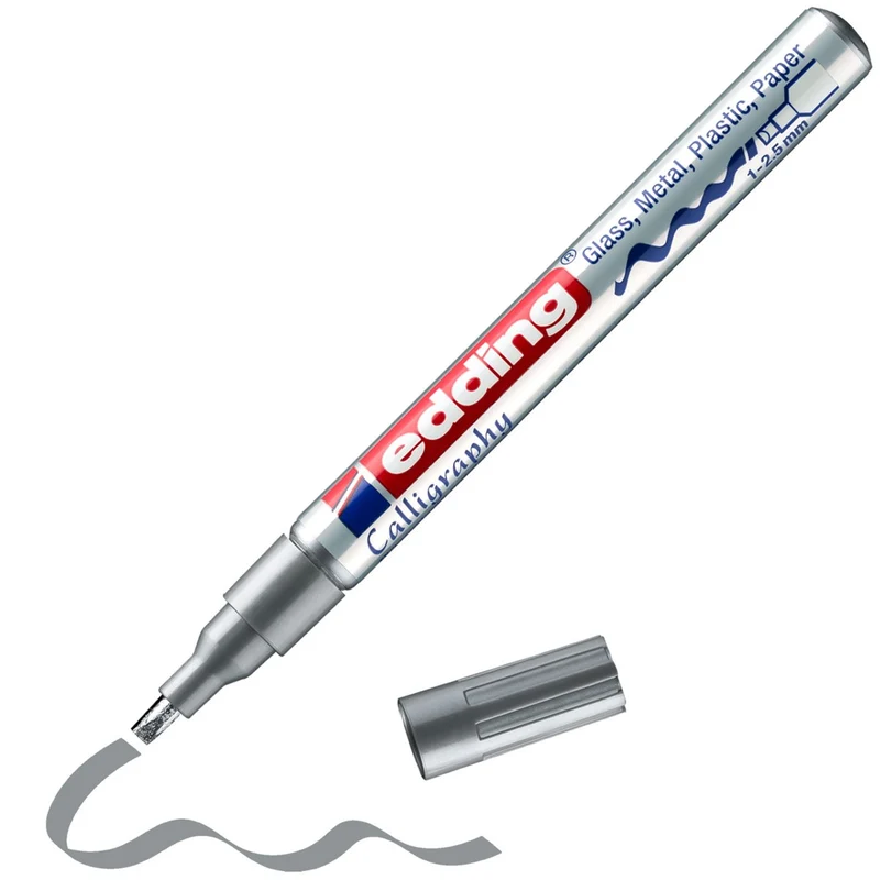 edding 753 CR Kalligrafie Lackmarker silber – 1-2,5 mm