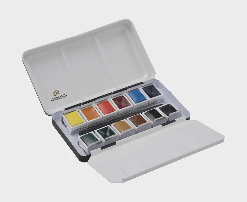 Water Colour Box (12 pans + Sable Brush)
