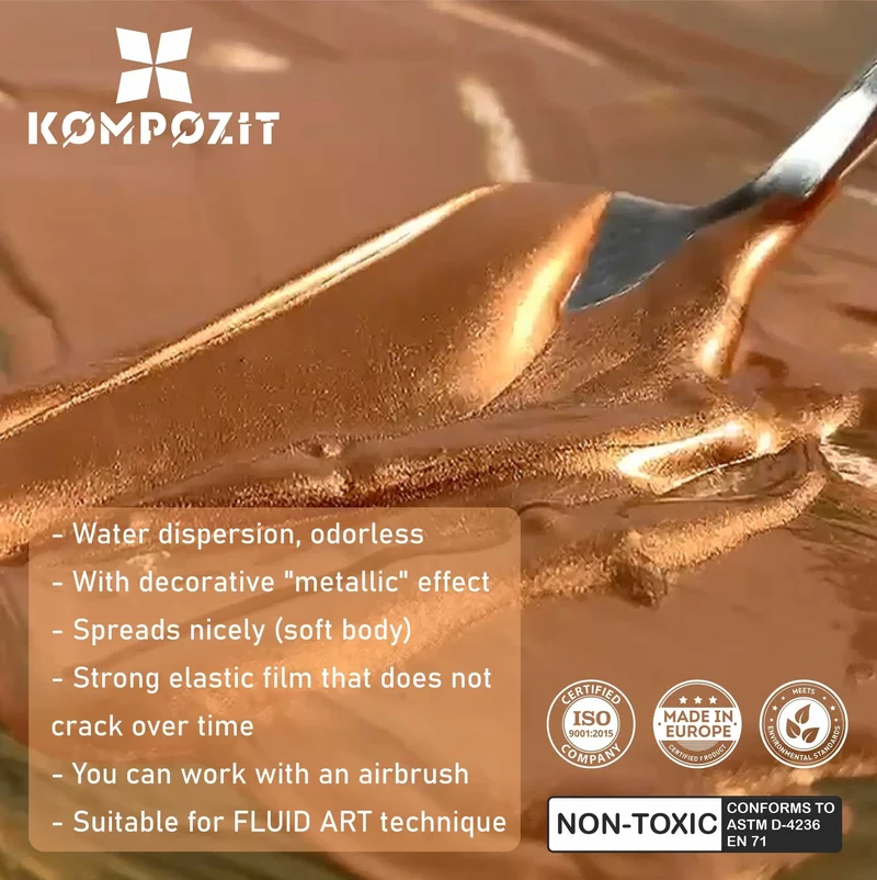 Kompozit ACRYL PRO Metallic Acrylic Paint Set, 6 x 20 ml