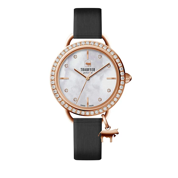 Alpencharms Rosegold Schwarz 34mm