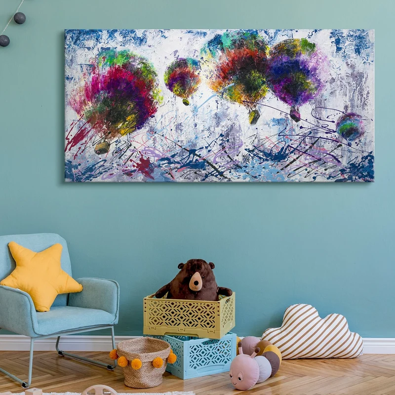 Moderne malerei in acryl "Freiflug"