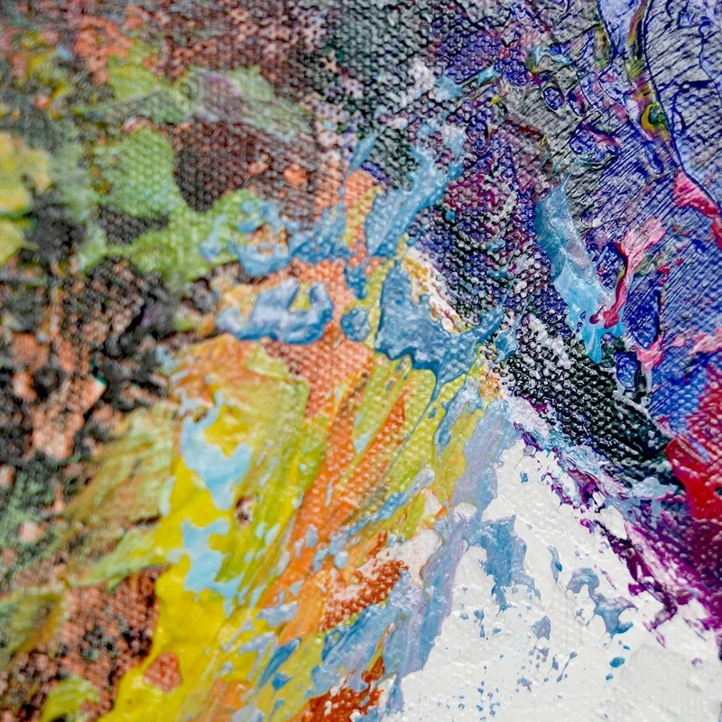 Moderne malerei in acryl "Freiflug"
