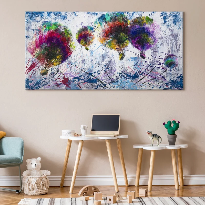 Moderne malerei in acryl "Freiflug"