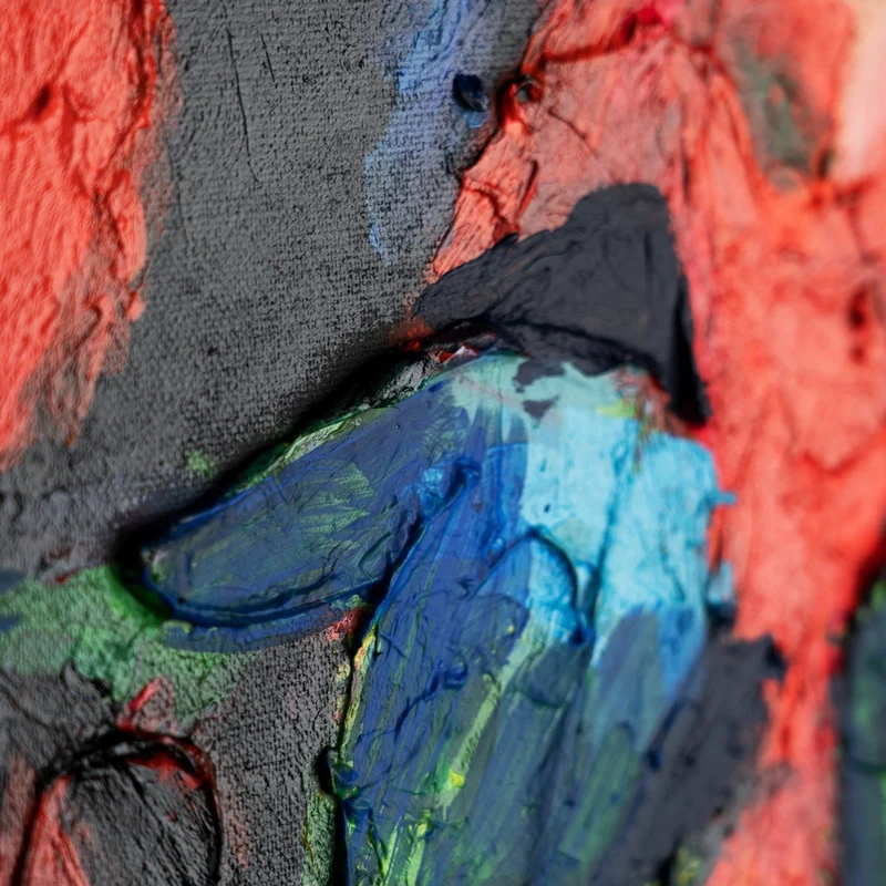 Acrylbilder Modern: Handgemaltes Reiter & Pferd "Flug der Reitkunst"