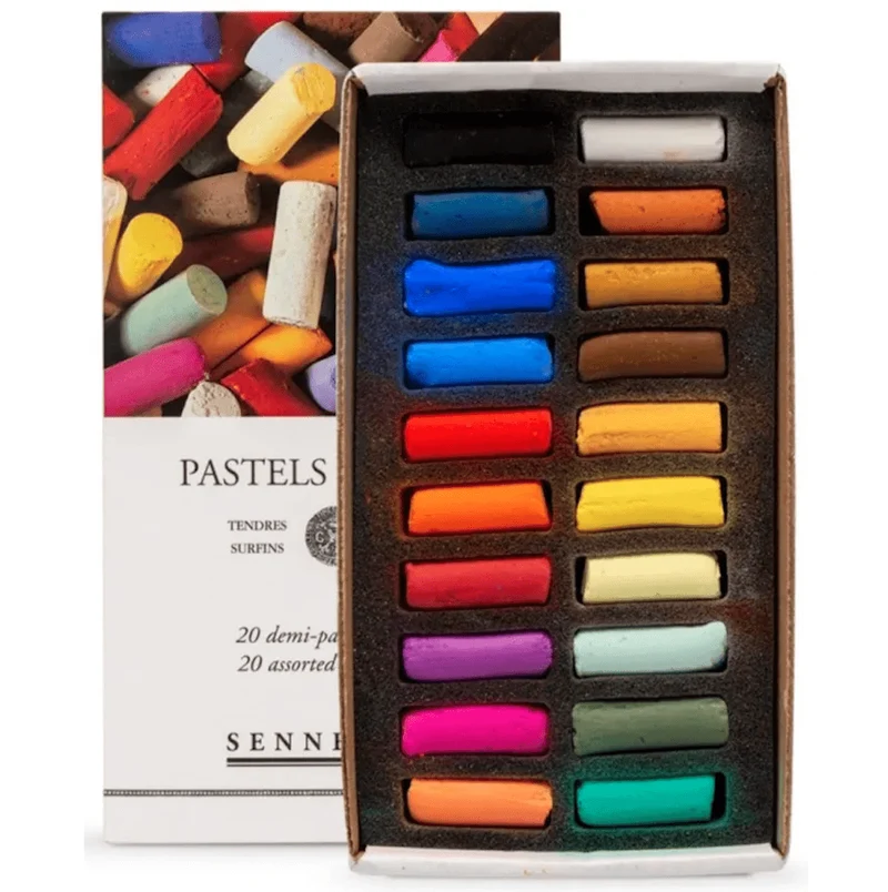Sennelier Soft Demi-Pastels Introductory Box of 20 Half-pastels