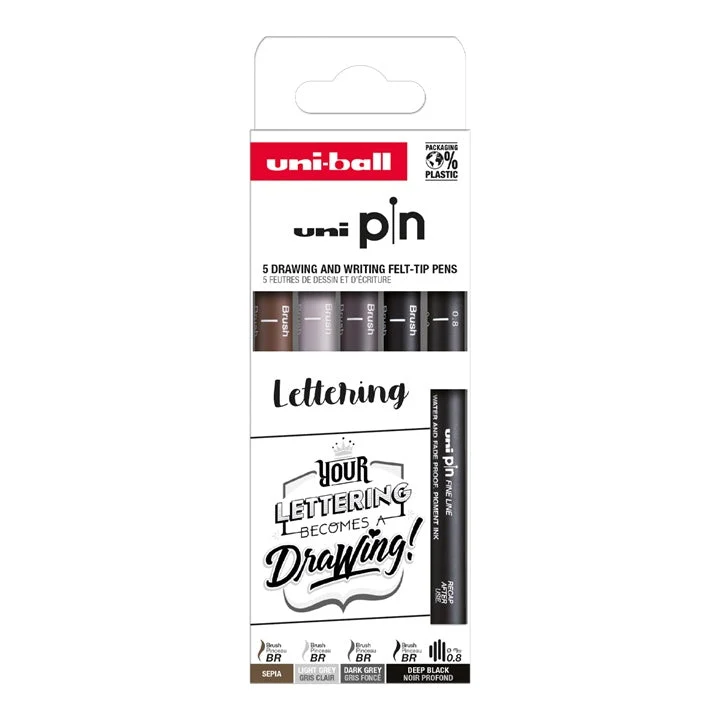 uni-ball PIN Fineliner Set of 5