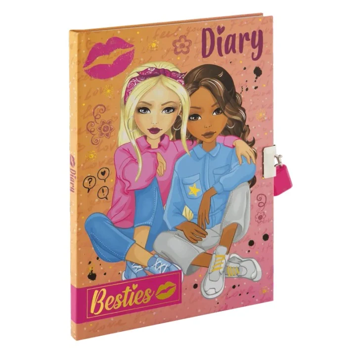 BESTIES A5 Diary with Lock, 60 Sheets