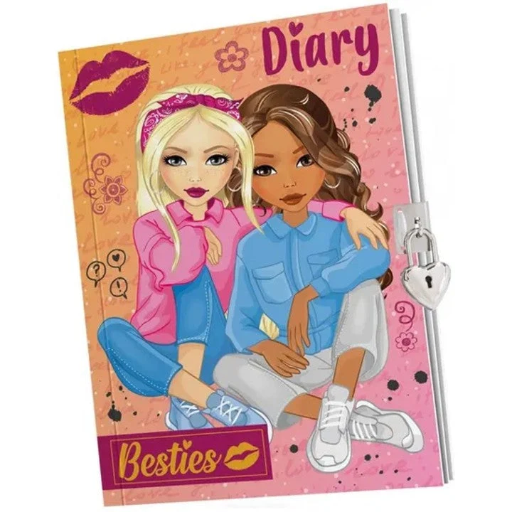 BESTIES A5 Diary with Lock, 60 Sheets