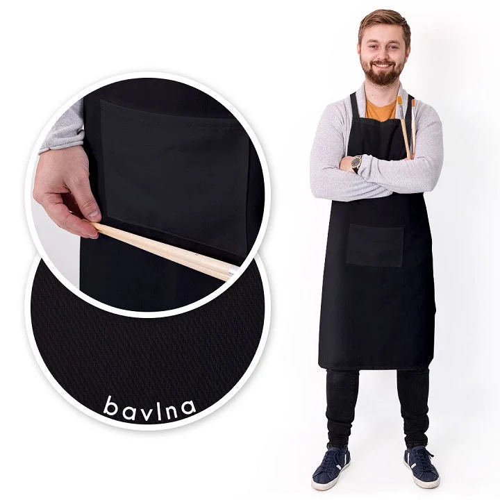 Cotton Apron - Black