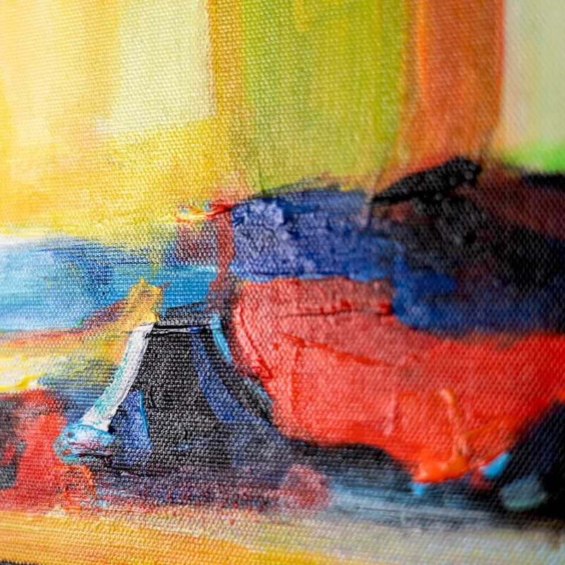 Gemälde mit rahmen "Yachten und Hafen" Originelle wanddeko wohnzimmer