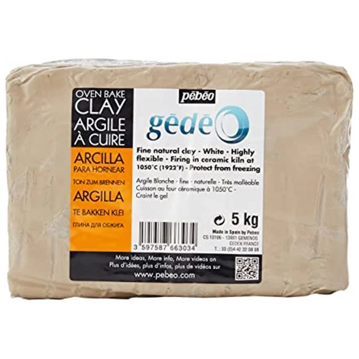 Pebeo White Modeling Clay for Firing, 5 kg