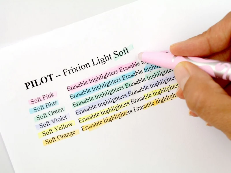 Pilot - FriXion Light Soft - Highlighter pen - Yellow Pink Blue - Medium Tip - 3 Pack