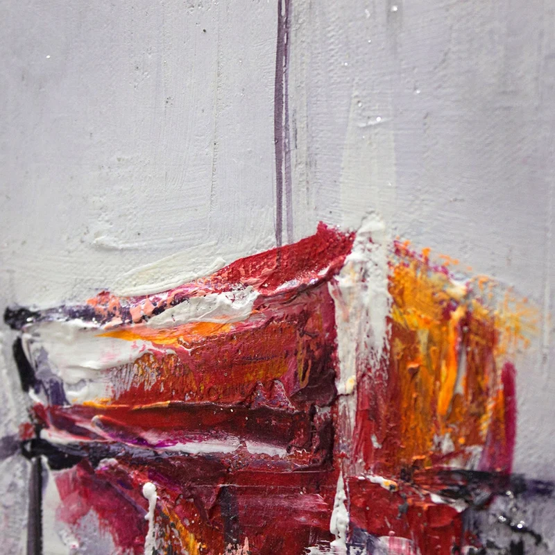 Landschaft malen acryl handgemalt "Stiller Hafen"
