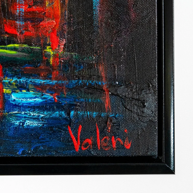 Handgemalte acrylbilder modern "Herbstliche Allee"