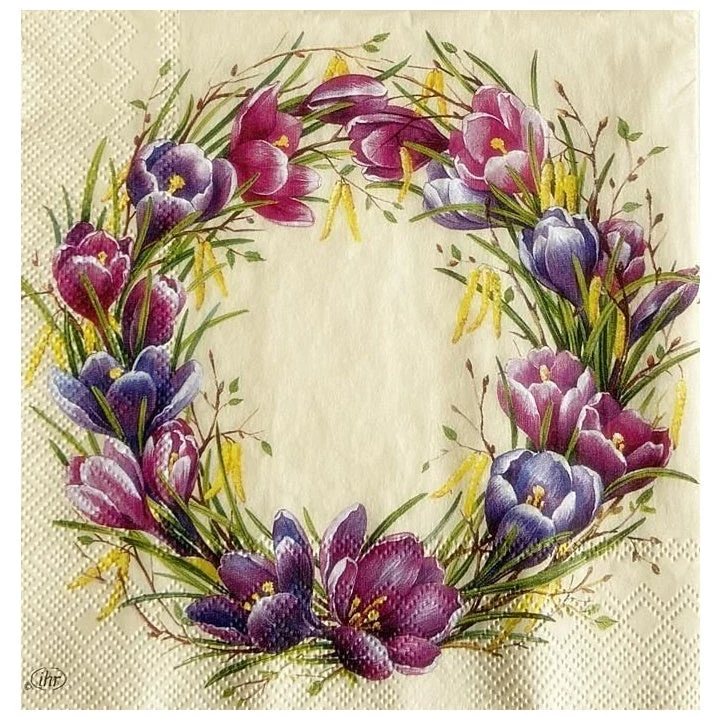 Decoupage Napkins, Crocuses, 1 pc