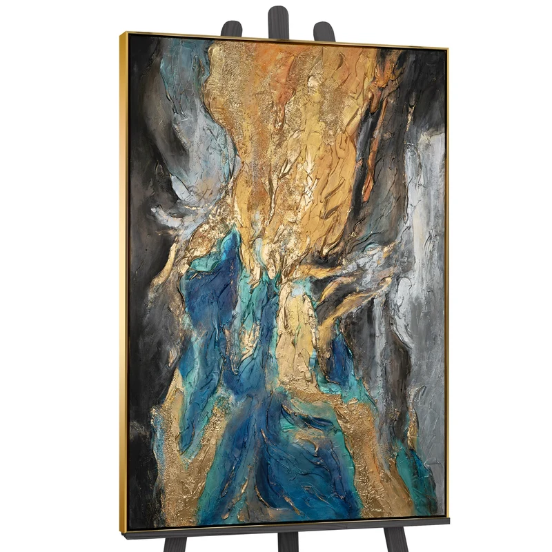 Handgemaltes vertikales Bild "Abstrakte Symphonie" Hochformat Groß