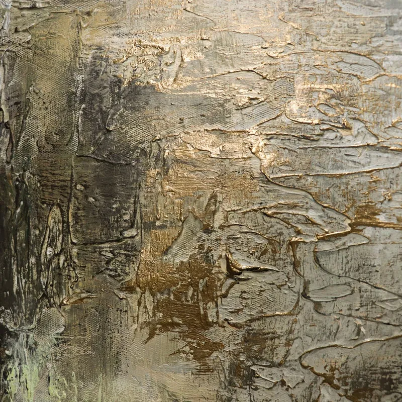 Gerahmte bilder mit strukturpaste "Schwerelosigkeit II" 150x50cm