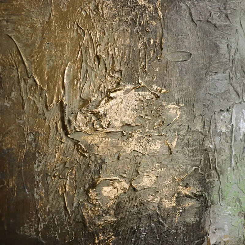 Gerahmte bilder mit strukturpaste "Schwerelosigkeit II" 150x50cm
