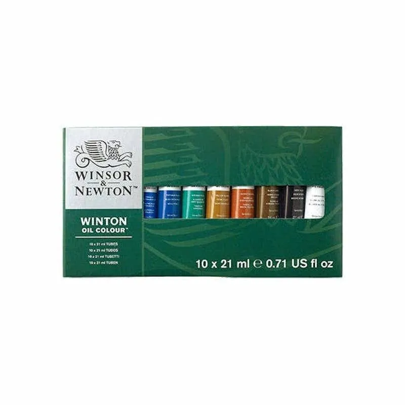 Winsor & Newton Winton Oil Basic Set 10x 21ml Tubes