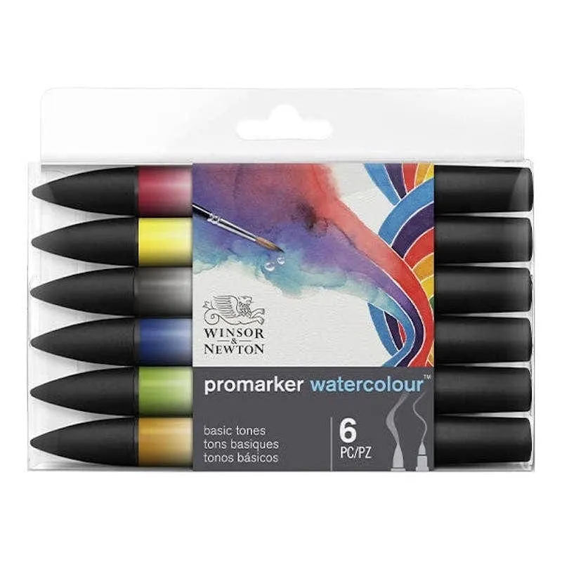 Winsor & Newton Watercolour Promarker Set of 6