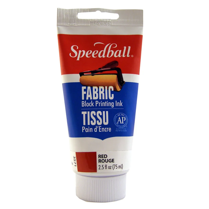 Speedball - Fabric Block Printing Ink 75ml (2.5oz) - Red