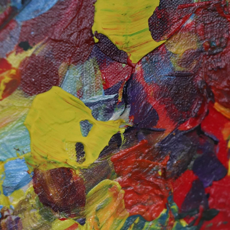 Abstrakte landschaftsmalerei handgemalt "Abends in Paris"