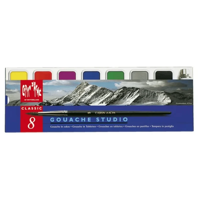 Gouache Studio Set 8 Cakes + Brush