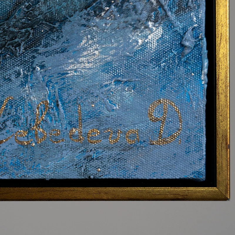 Nachtleuchtende Kunstwerke Gemälde Handgemalt mit Rahmen "Magische Karte"